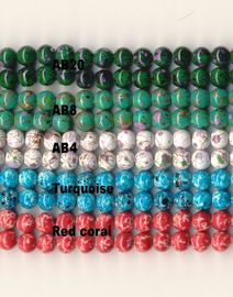 Custom Magnetic Therapy Jewelry Marbleized Beads Rare Earth Magnet Composite